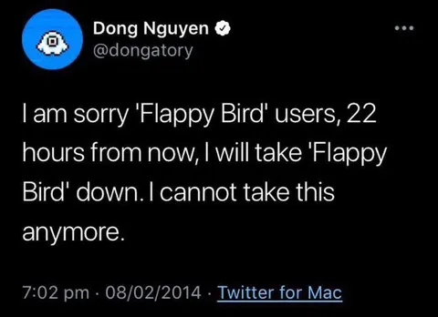 Flappy Bird Taken Down