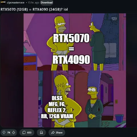 RTX 5070 Equals RTX 4090