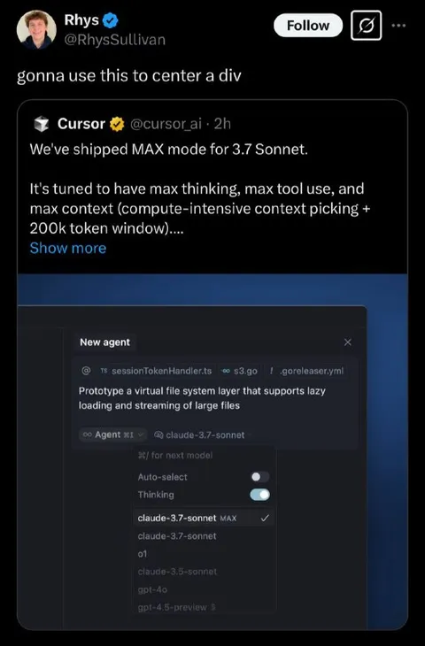 MAX Mode for Sonnet