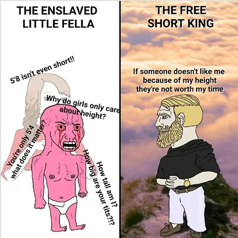 Enslaved Little Fella vs Free Short King