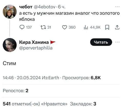 Магазин мужского золотого яблока