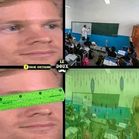 Линейка измеряет нос