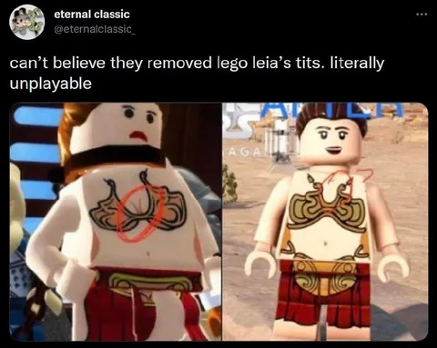 Lego Leia’s Missing Tits