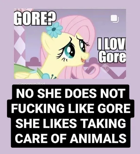Fluttershy Loves Gore Misunderstanding