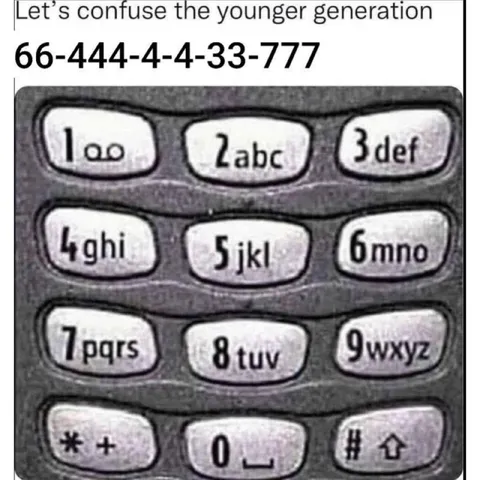 Old Phone Texting Confusion
