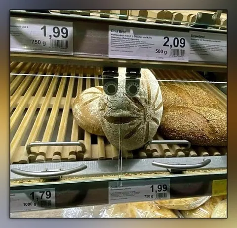 Verwirrtes Brot im Supermarkt