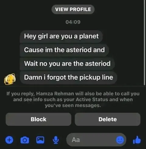Forgot the Asteroid Pickup Line