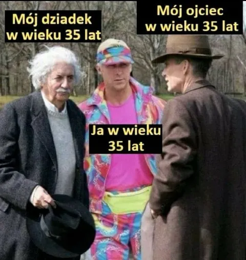 Mój ojciec i ja w wieku 35 lat
