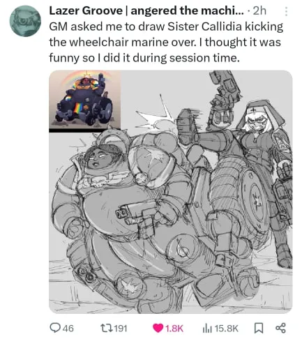 Sister Callidia Kicking the Wheelchair Marine