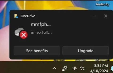 OneDrive Is So Full
