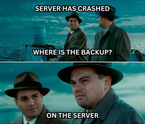 Backup Is on the Crashed Server