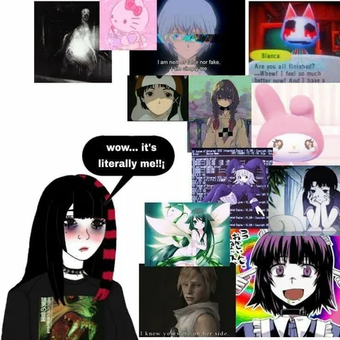It's Literally Me Goth Girl Collage