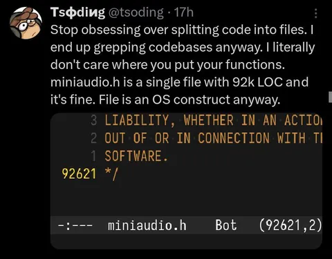 One File With 92k Lines of Code