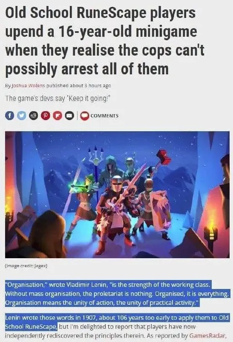 Old School RuneScape Players Riot