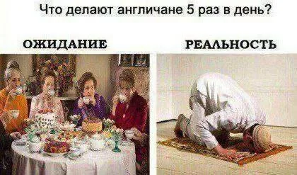 Что делают англичане пять раз в день