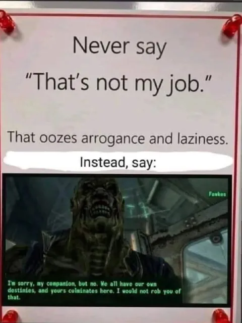 That’s Not My Job