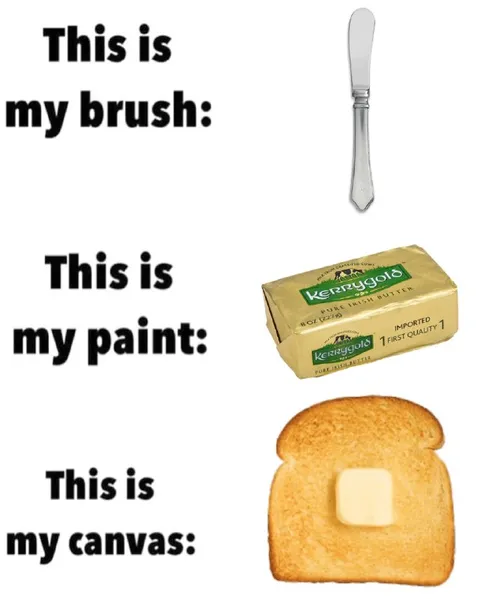 Butter Paint Toast Canvas