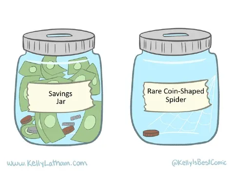 Rare Coin-Shaped Spider Savings