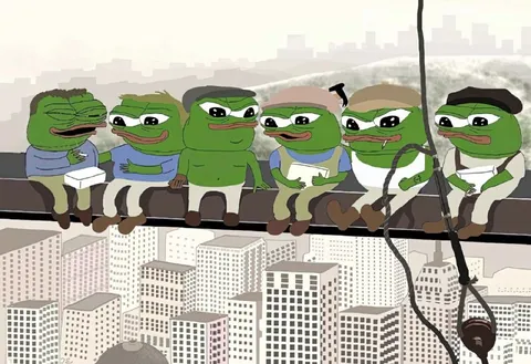 Пепе на краю небоскрёба
