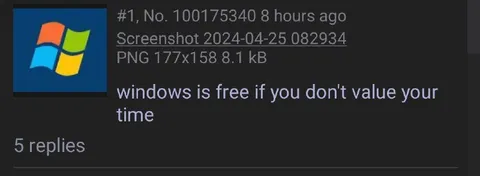Windows Is Free If You Value Time