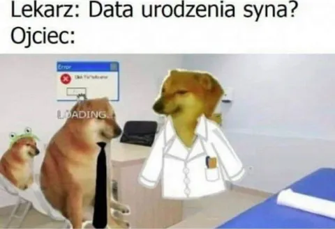 Ojciec ładuje datę urodzenia