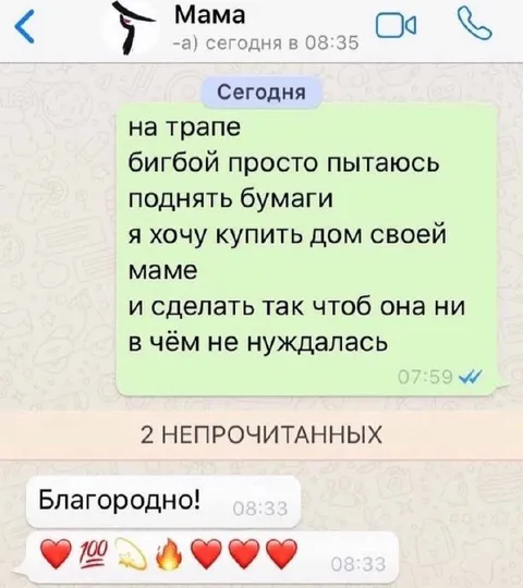 Мама не прочитала сообщение
