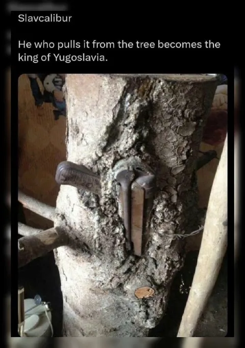 King of Yugoslavia Tree Sword