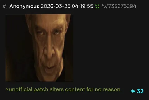 Unofficial Patch Alters Content