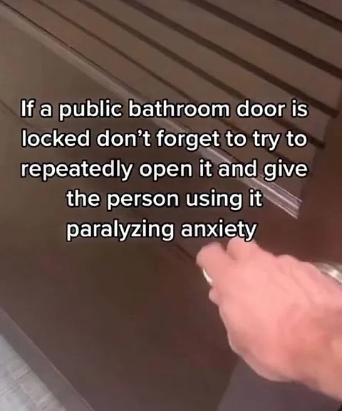 Public Bathroom Door Anxiety