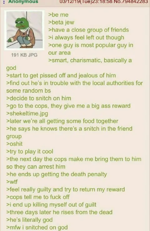 I Snitched on God