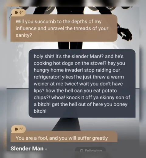Slender Man Cooks Hot Dogs