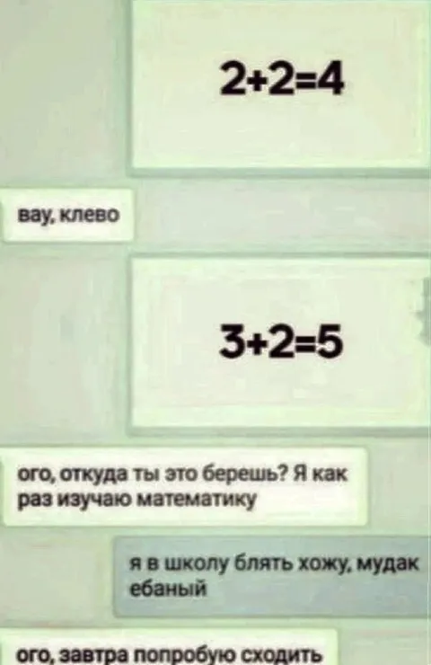 Гениальная математика в чате