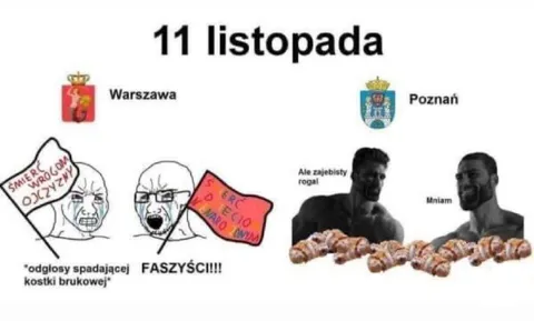 Warszawa kontra Poznań 11 listopada