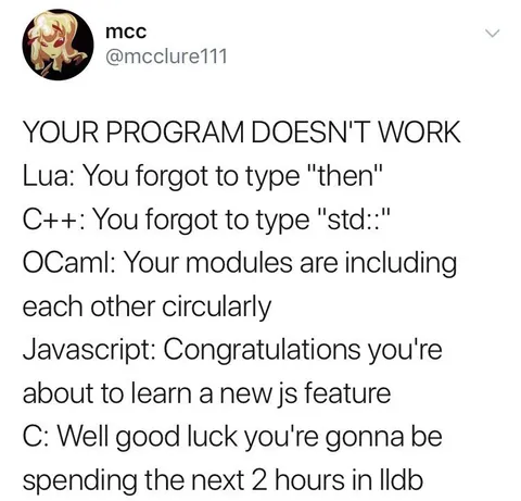 Programming Languages Blame You