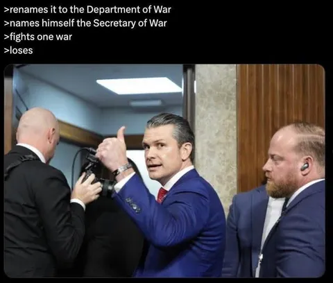 Department of War Loses One War