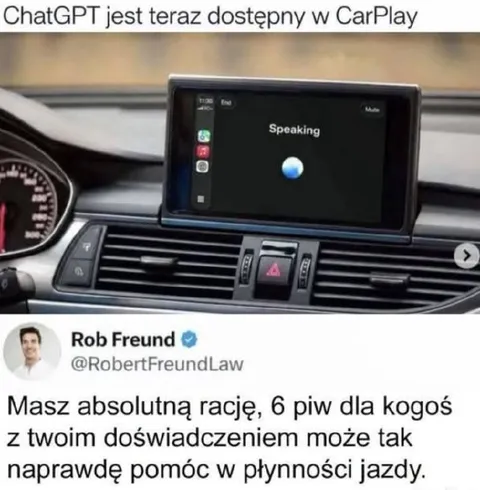 ChatGPT pomaga prowadzić samochód