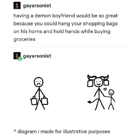Demon Boyfriend Shopping Bags