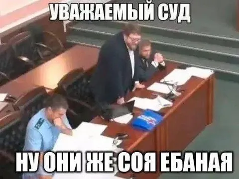 Уважаемый суд, ну они же ебаная