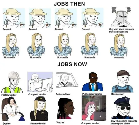 Jobs Then vs Jobs Now