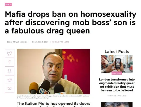 Mafia Discovers a Drag Queen Son
