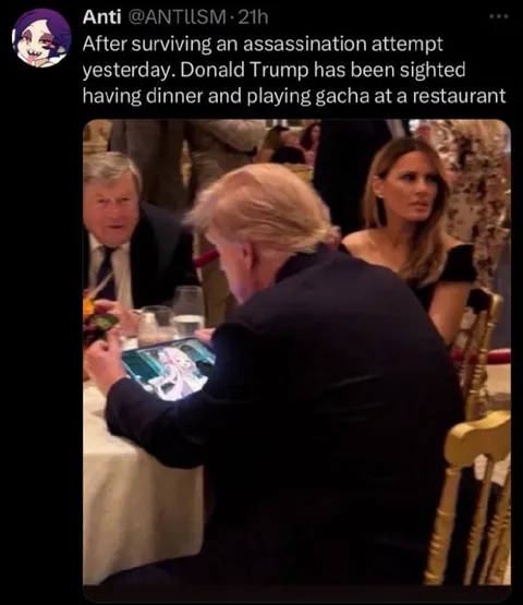 Trump Playing Gacha After Attempt