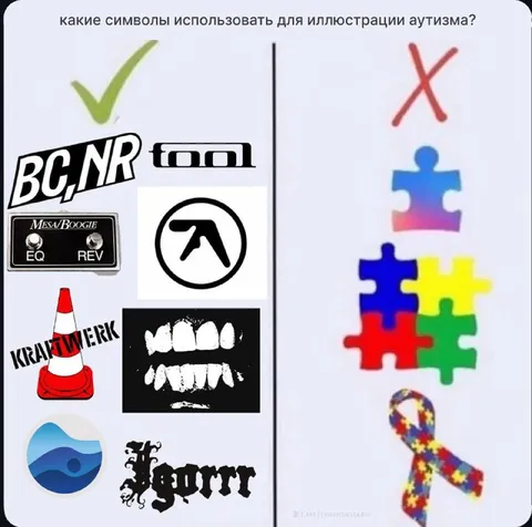 Какие символы использовать для иллюстрации аутизма