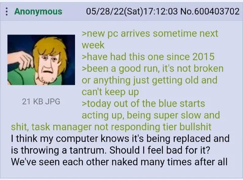 Computer Knows It's Being Replaced