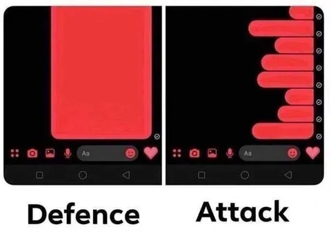 Defence vs Attack Messages