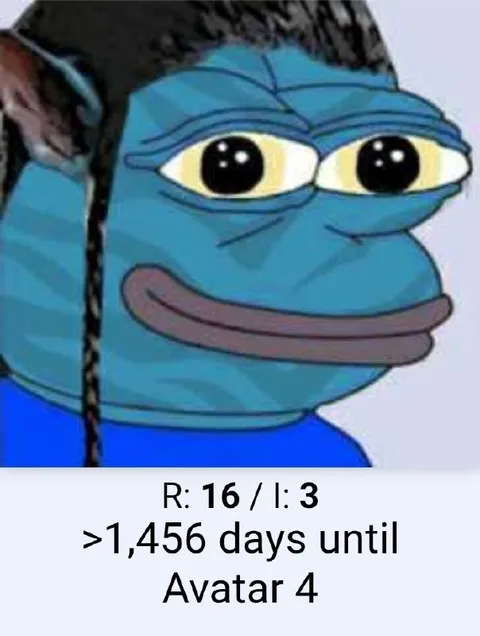 Blue Pepe Waiting for Avatar 4