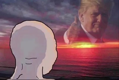 Грустный закат с Трампом