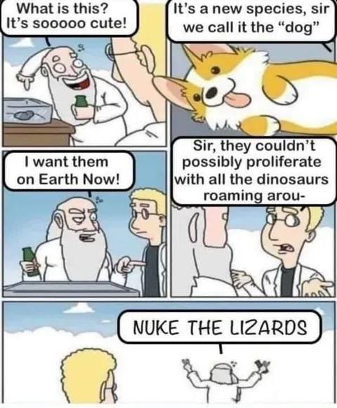 Nuke the Lizards Dog Comic