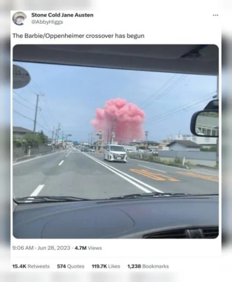 Barbie Oppenheimer Crossover Begins