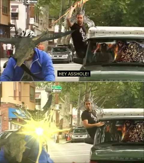 Hey Asshole Dragon Attack