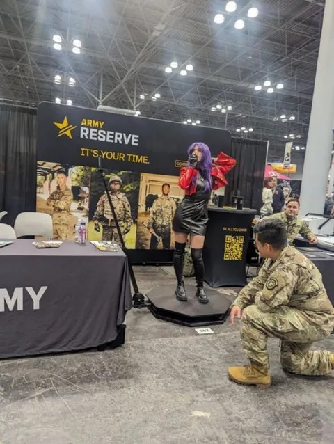 Cosplayer at Army Reserve Booth